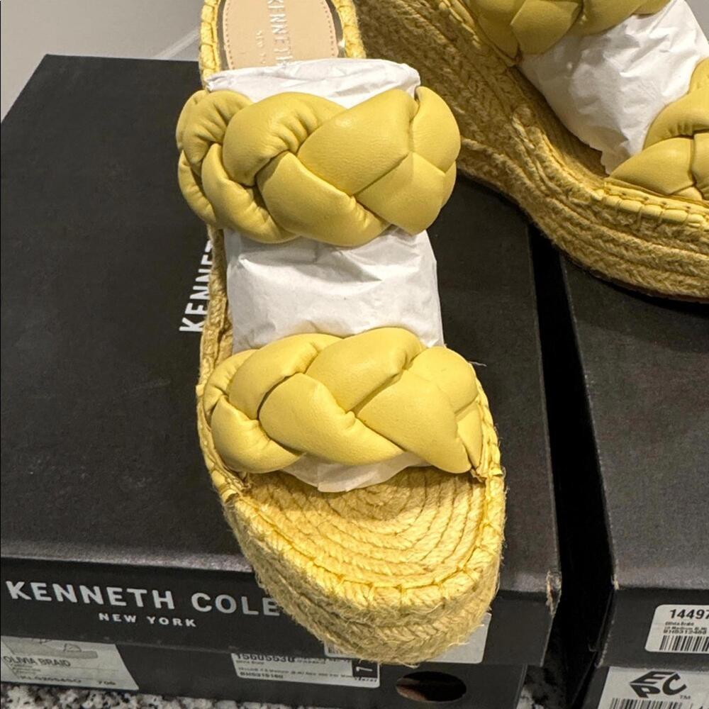 Kenneth Cole New York Womens Olivia Braid Wedge Sandals 10 - Picture 4 of 7